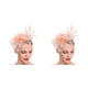 thumbnail image 2 of Minnieouse Tocado de boda con flores para el pelo, fino, exquisito, para ahorrar espacio, fiesta, multiusos, compromiso nupcial, naranja Naranja 2Conjunto, 2 of 6