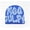 Blue, variant on Unisex Y2K Letter Graphic Beanie Hat with Rhinestones, Warm Knit Skull Cap, Cozy Winter Pullover Gift