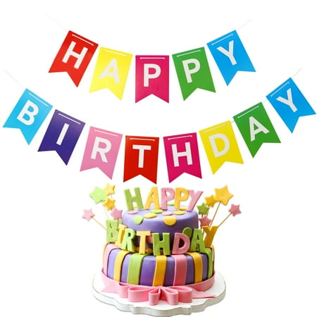 Birthday Letter Banner Novelty Place Rainbow