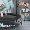 thumbnail image 6 of ANCHEER 40/50" Foldable Mini Trampoline Max Load 450/550lbs, Fitness Trampoline with Bungees, Adjustable Foam Handle, Indoor Exercise Trampoline for Adults Inoor/Garden Workout, 6 of 8