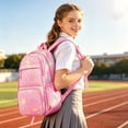 thumbnail image 2 of HJYCHN Girl Backpack Gradient Heart Star Print 3Pc Set with Lunch Bag Pencil Case Back to School Supplies for Kids and Backpack for Boys Pink, 2 of 9