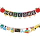 thumbnail image 1 of 2 juegos de decoraciones de pancartas de bienvenida al colegio, letreros para el primer día de clases, guirnaldas de banderines, boletines, lápices, banderas colgantes, fondo, 1 of 6