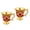 Golden red, variant on Set Of 2 European Zincs Alloys Wine Goblets For Fine Dining