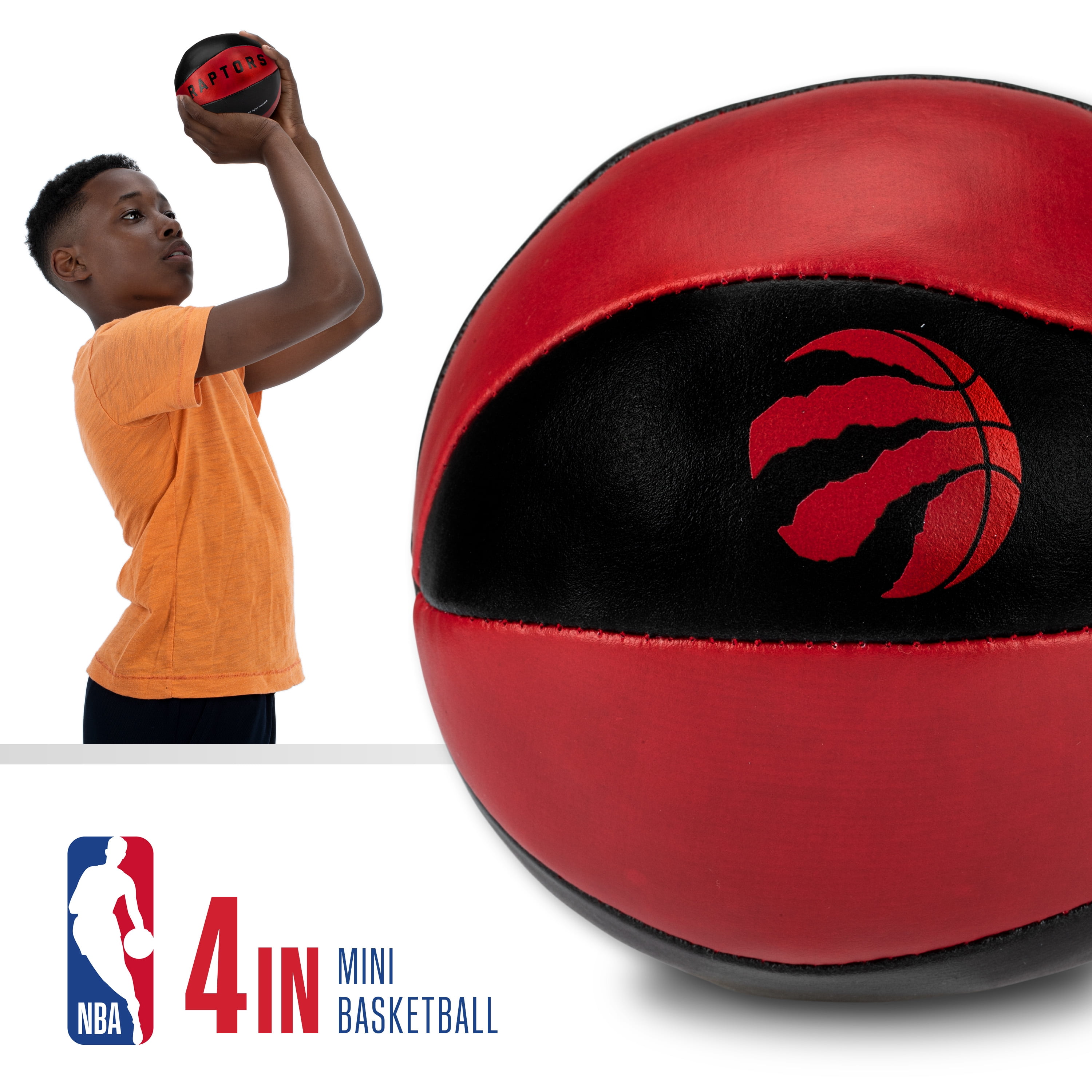 Franklin Sports NBA Toronto Raptors Toy Basketballs - 2 Pack of Kids Soft Mini Basketballs for Over the Door + Indoor Hoops - NBA Fan Shop Kids Soft Toy Basketballs - (2) Mini Balls Included