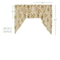 thumbnail image 2 of VHC Brands Dorset 4 PC Mustard Gold Curtain Set (2 Swag 36x16 and 2 Tier 36x36), 2 of 5
