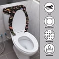 thumbnail image 3 of SEANATIVE Mushroom Toilet Seat Lid Protector Elastic Edge Toilet Tank Lid Covers Set of 2 Fit Standard Oblong Bathroom Bowl Lids Stays in Place Aesthetic Butterfly Toilet Lid Dust Cover Protective, 3 of 7