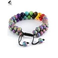 thumbnail image 3 of PULLIMORE 7 Chakra Beads Bracelet Natural Stone Healing Crystals Bracelet Meditation Relax Anxiety Bangle for Women Men (Colorful), 3 of 9