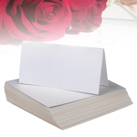 Nicehomfit 25Pcs Wedding Table Cards White Place Cards for Elegant Wedding and Party Decor