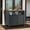Black+Brown, variant on TROPOW Patio Outdoor Wicker Storage Cabinet - Convenient Access, & Weather-Resistant, Versatile Usage - Black Grey