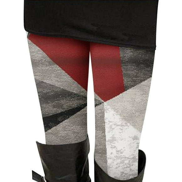 PEASKJP Leggings High Waisted Crossover Workout Lounge Bell Bottom Jazz Dress Pants, Red S