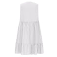 thumbnail image 5 of Karight Summer Tank Dresses for Women 2025 Vacation V Neck Sleeveless Mini T Shirt Dress Pleated Ruffle Flowy Beach Sundresses, 5 of 6