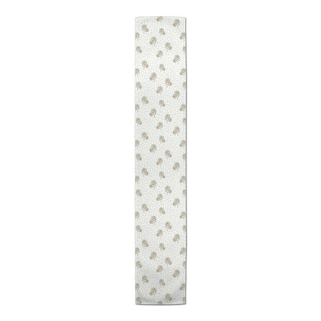 

Creative Products Floral Dots Tan 16 x 72 Cotton Twill Table Runner