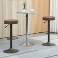 thumbnail image 2 of HOMCOM Tabourets de Bar Modernes Réglables, Ensemble de 2, Tabourets Pivotants, Brun, 2 of 10