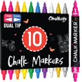 thumbnail image 1 of Marcadores de tiza Chalkola Dual Tip Liquid, 10 unidades, pizarra, 1 of 9