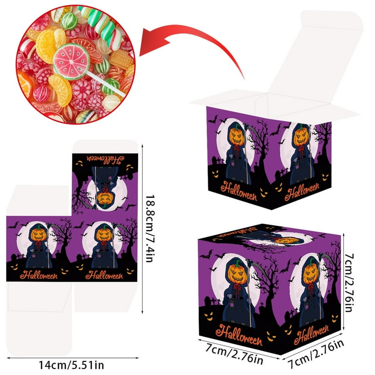 YaoZQ Bloody Halloween Party Favor Boxes 6 Pack Horror Themed