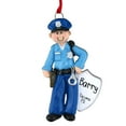 thumbnail image 2 of Personalized Policeman with Badge Christmas Ornament - Police Force - Patrol - Sheriff - Deputy - Cop, 2 of 2
