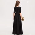 thumbnail image 4 of EnJoCho Junior Bridesmaid Dresses Chiffon Off Shoulder Flower Girl Dress Long Formal Pageant Gown for Teen Girls Teenage Wedding Dress Fl𝗈wy, 4 of 5