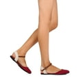 thumbnail image 2 of New Women Betani Abela-2 Faux Suede Pointy Toe d'Orsay Ankle Strap Flat, 2 of 3