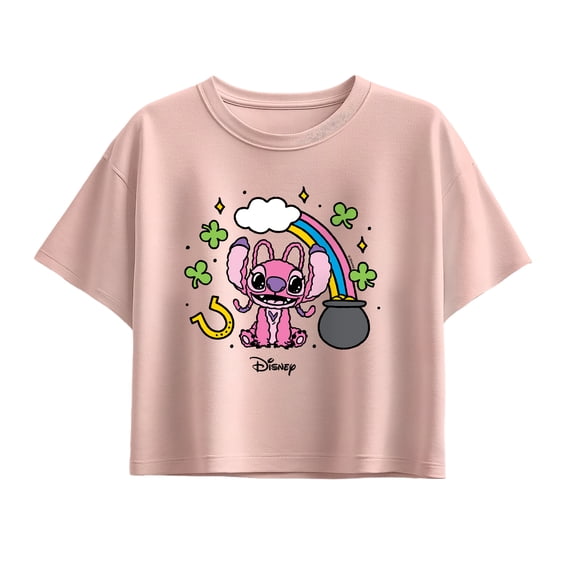 Lilo & Stitch - St Paddys Angel  - Youth Girls Boxy T-Shirt