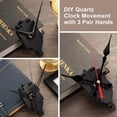thumbnail image 2 of DIY Wall Clock Pendulum Movement Mechanism with 6 Pairs Hands Quartz Repair Shaft for Craft Frameless Clock Replacement, 2 of 8