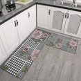 thumbnail image 2 of Pioneer Flower Floral Print Pattern Kitchen Rugs Sets Of 2,Anti Fatigue Kitchen Mat Rugs Non Slip Washable,Decorative Kitchen Floor Mats for Kitchen,Sink,Laundry,17"x30"+17"x47", 2 of 7