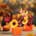 thumbnail image 4 of kjfeif Artificial Pumpkin Table Centerpiece Potted Plants With Maple Sunflower Berries Fall Desktop Arrangement Ornament for Table Centerpiece,Thanksgiving and Home Decor, 4 of 9
