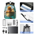 thumbnail image 4 of Pofeuu Underwater Swimming Duck Print Laptop Backpack Travel Canvas Backpack for School Lightweight and Comfortable Backpack College Backpack Schoolbag, 4 of 6