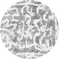 thumbnail image 1 of Ahgly Company Indoor Round Abstract Gray Modern Area Rugs, 4' Round, 1 of 4