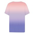thumbnail image 6 of CFLVAEK Plus Size Womens Tshirt 3x Casual Short Sleeve Tshirts Loose Fit Button V Neck T Shirts Fashion Gradient Graphic Tees Pink XXL, 6 of 6