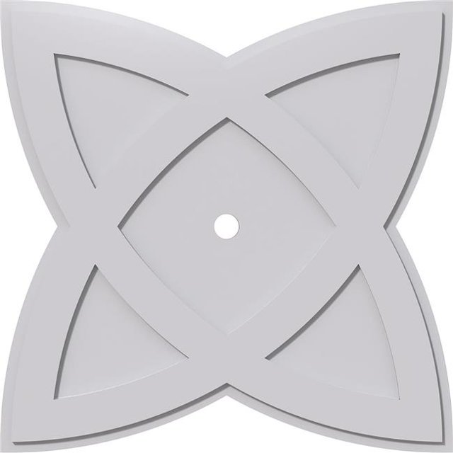 Ekena Millwork CMP36CM-02000 36 in. OD x 2 in. ID Square Cosmo Architectural Grade PVC Contemporary Ceiling Medallion