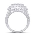 thumbnail image 3 of 14kt White Gold Womens Princess Diamond Cluster Bridal Wedding Engagement Ring 3-1/2 Cttw, 3 of 3