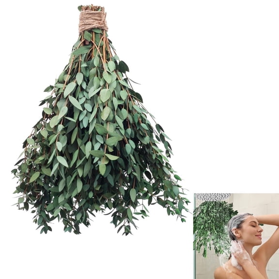Tutuviw Dried Eucalyptus Leaves Real Greenery Stems,Fresh Eucalyptus Garland Branches for Shower,Eucalyptus Plant Live Bundle Green Leaves for Wedding Wreath Party Fragrance Vase Decor