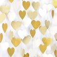 thumbnail image 6 of YYhl White Gold Heart Garland Christmas Wedding Engagement Hanging Paper Banner,Bachelorette Neutral Baby Bridal Shower Decor 4m 2pack, 6 of 6