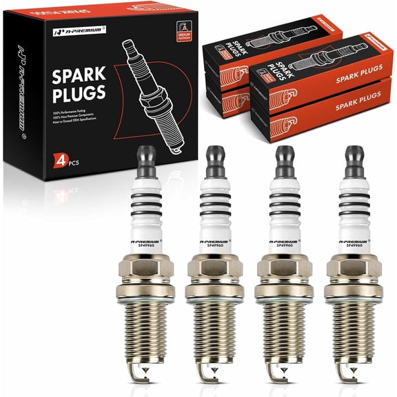 A-Premium Iridium and Platinum Spark Plugs Compatible with Toyota, Scion & Pontiac Vehicles - L4 1.5L-2.7L - Corolla, Prius, Tacoma, 4Runner, Matrix, Yaris, XB, Prizm, Stratus, Storm, Vibe, Pack of 4