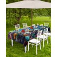 thumbnail image 4 of nqOlkjepod Summer Turtle Outdoor Tablecloth with Umbrella Hole & Zipper, Ocean Coral Underwater Sea Fish Animal Rectangle Table Cover 60x120 Inch, Dining Waterproof Table Cloth Protector for Patio, 4 of 7