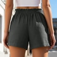 thumbnail image 5 of Guitiannn High Waisted Casual Summer Shorts for Elastic Comfort Loose Fit Solid Color Straight Leg Shorts Women's Shorts Athletic Long Chub Rub Shorts for Women Women Athletic Shorts Twill Shorts, 5 of 6