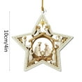 thumbnail image 2 of Nativity Star Ornament - Christmas Religious Decorative,Gold/Silver Star Design to Celebrate The True Meaning of Christmas, Perfect for Tree, Mantel & Home Holiday Accents, 4in, Multicolor, 2 of 11