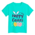 thumbnail image 4 of MIASHUI T-Shirt Graphique de Pâques à Manches Courtes pour Garçons, Confortable et Décontracté, Imprimé pour Filles, Vert Menthe, 10-11 Ans, 4 of 4