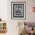 thumbnail image 3 of Historic Framed Print, [Beverly Page Yates, half-length portrait, facing slightly right, seated at table, holding rolled piece of paper] - 2, 17-7/8" x 21-7/8", 3 of 9