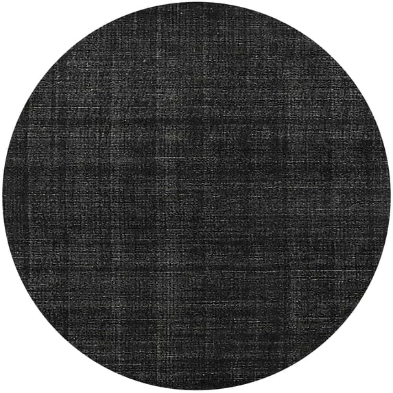 Ahgly Company Indoor Round Mid-Century Modern Black Eel Black Oriental Area Rugs, 8' Round