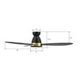 thumbnail image 4 of Carro York 52'', Smart Ceiling Fan with Remote, Light Kit Included Black Finish, 4 of 8