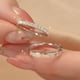 thumbnail image 4 of Anillo de bodas pequeño brillante de plata esterlina S925 para parejas, anillo de fila con diamantes de moissanita, anillo de pareja a juego para mujer, 4 of 5