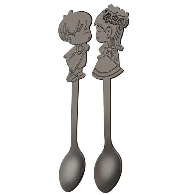 Cuchara colorida Parejas Cucharas Cubiertos Café Beber Herramientas Gadget de cocina Wmkox8yii FHAKJF399