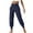Navy, variant on CQONEPT Women's Crop Pants High Rise Tapered Petite Casual Loose Fit Pant Athletic Running Cycling Trousers Green XL