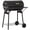 Black 308, variant on 30 Portable Barrel Charcoal BBQ Grill, Steel Outdoor Barbecue Smoker with Storage Shelf, Wheels for Garden Camping Picnic, Black