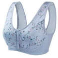 thumbnail image 4 of AMERTEER Wome No Steel Ring Front Button Vest Style Floral Print Bra, 4 of 4