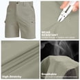thumbnail image 4 of FEN AI Outdoor Hiking Shorts Men Quick Dry Cargo Short Breathable Work Shorts with Zipper-Pockets, 4 of 9