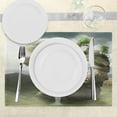 thumbnail image 3 of Ambesonne Fantasy Place Mats Set of 4, Dreamland Stone Bridge, Standard Size, Beige Green White, 3 of 6