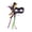 A001- Style A, variant on Gold Masquerade Mask, Half Face Mask with Purple Ribbon and Feathers, Masquerade Party Decorations Party Favor for Women Men