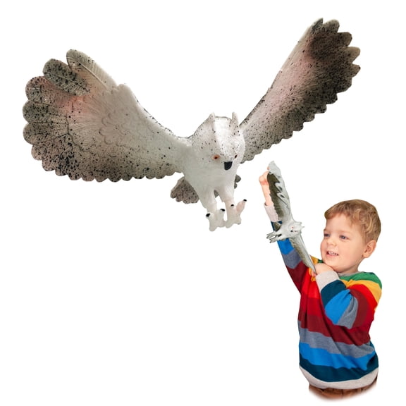 Rep Pals - Snowy Owl by Deluxebase. Stretchy Squishy Animal Figure, Soft Flexible Squeeze Toy, Sensory Fidget Toy & Fun Gift for Kids.